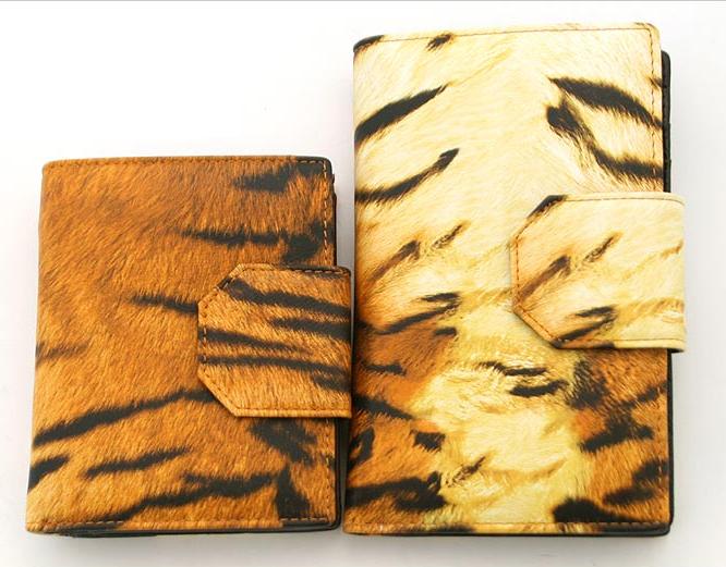 GENUINE LEATHER TIGER PATTERN WALLET-MEDIUM